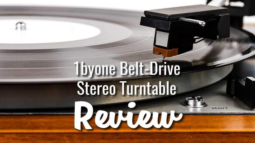 1byone belt driven bluetooth turntable